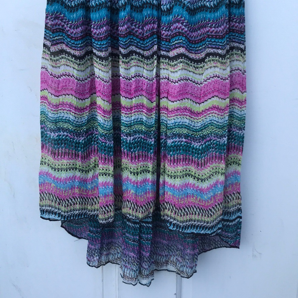 Xhilaration Women’s Chevron Sheer High Low Dress S - Picture 6 of 8